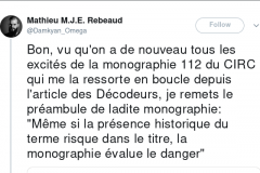 Oui elle évalue le danger, comme les autres agences l'ont fait pour le glyphosate