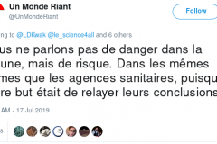 Non, les agences parlent de danger.