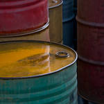 Colorful Old Oil Barrels